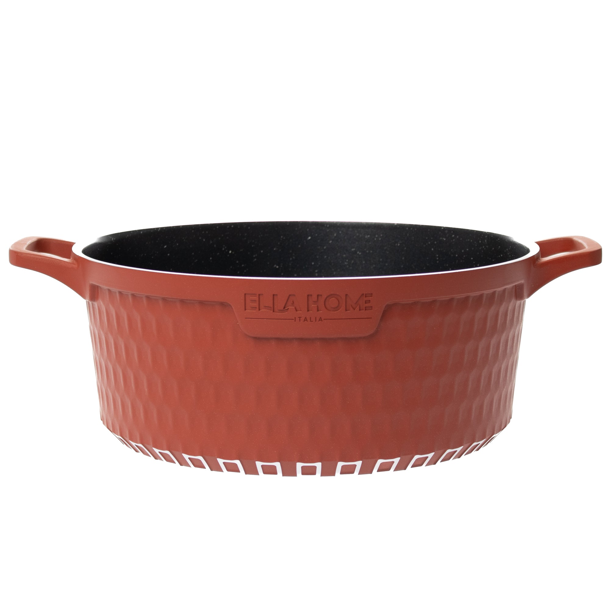 Oala din aluminiu turnat cu capac, Ella Home, visinie, 6.3L, 28 cm — imaginea 4