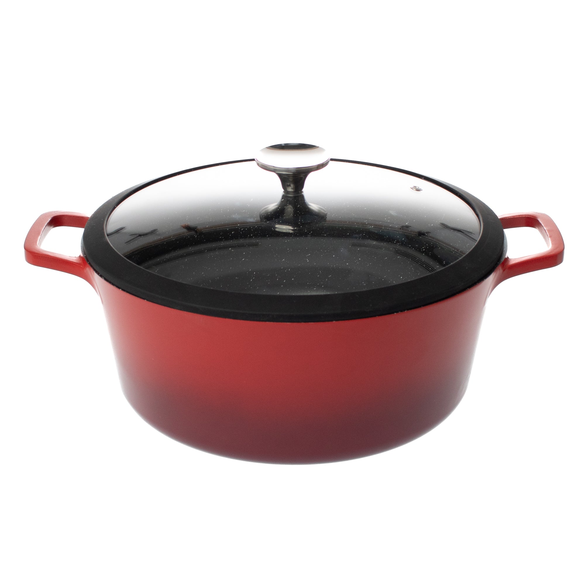 Oala universala din aluminiu turnat cu capac, visinie, 6.3L, 28 cm — imaginea 2