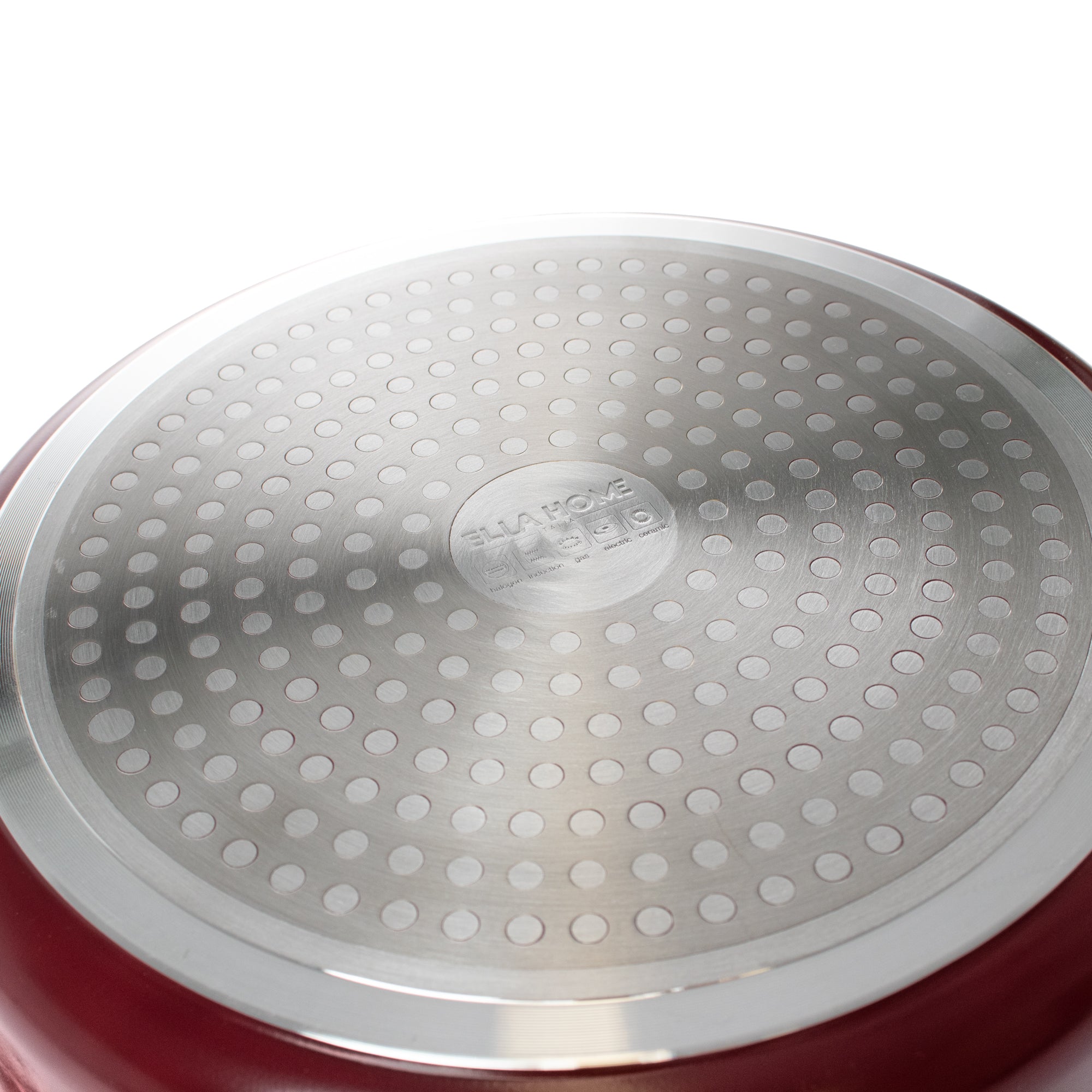 Oala universala din aluminiu turnat cu capac, visinie, 6.3L, 28 cm — imaginea 7