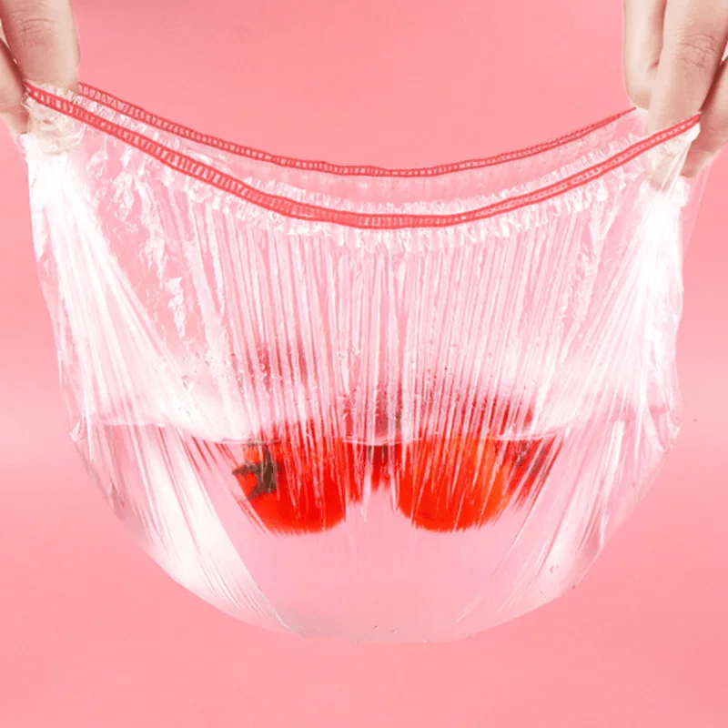 Set de 100 Pungi tip Capac de Unica Folosinta Transparente cu Capete Colorate ABYZ - 1 | YEO