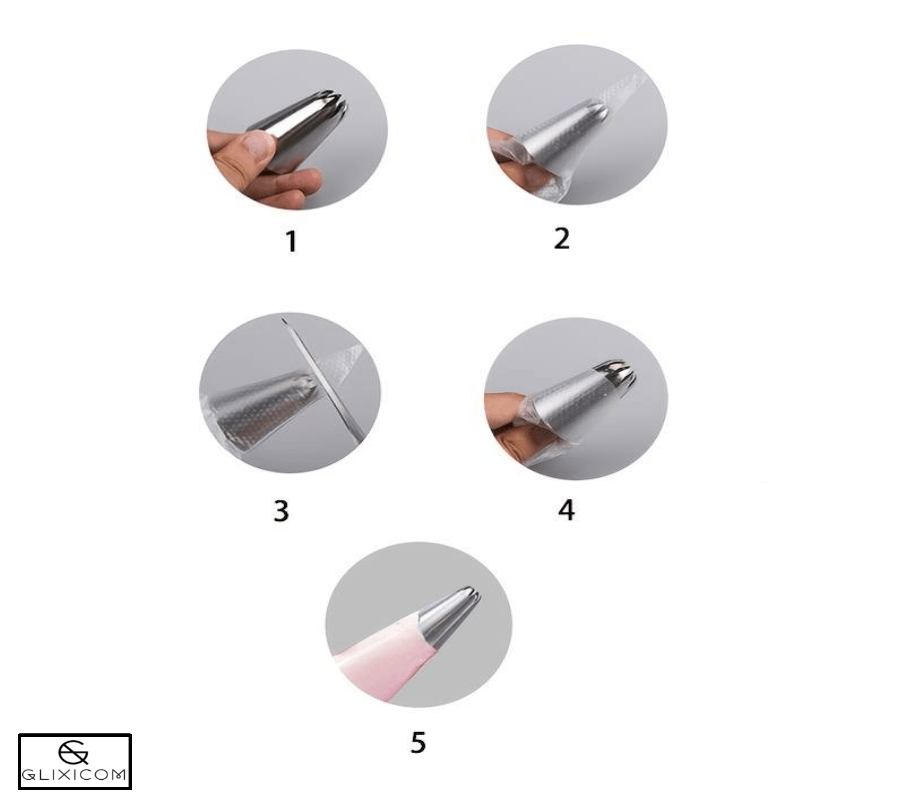 Set 50 Pungi pentru Ornare Crema Transparente Glixicom 30 cm Capacitate Aproximativa 500 ml - imagine 6