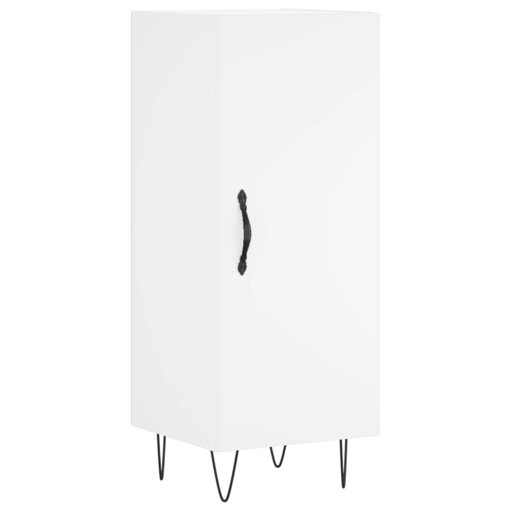 Servanta, alb, 34,5x34x90 cm, lemn compozit — imaginea 13