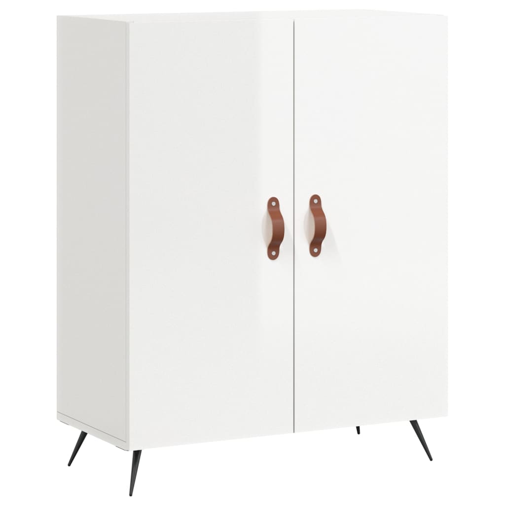 Servanta, alb extralucios, 69,5x34x90 cm, lemn compozit — imaginea 13
