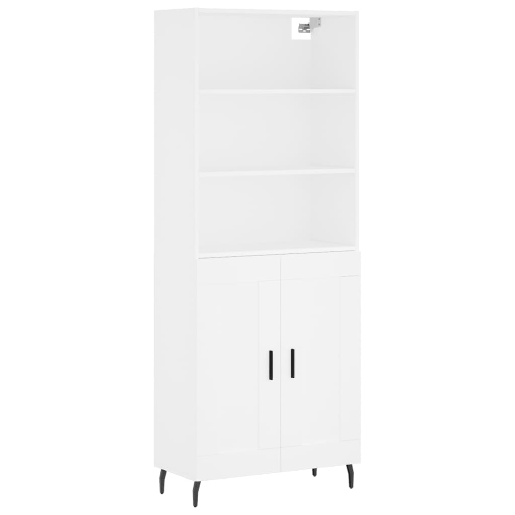 Dulap inalt, alb, 69,5x34x180 cm, lemn compozit — imaginea 13