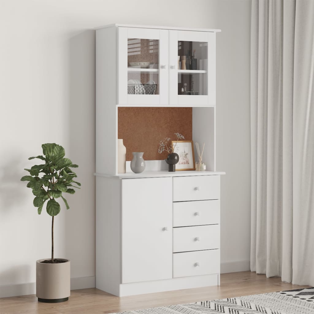 Dulap inalt ALTA, alb, 77x35x165 cm, lemn masiv de pin — imaginea 14