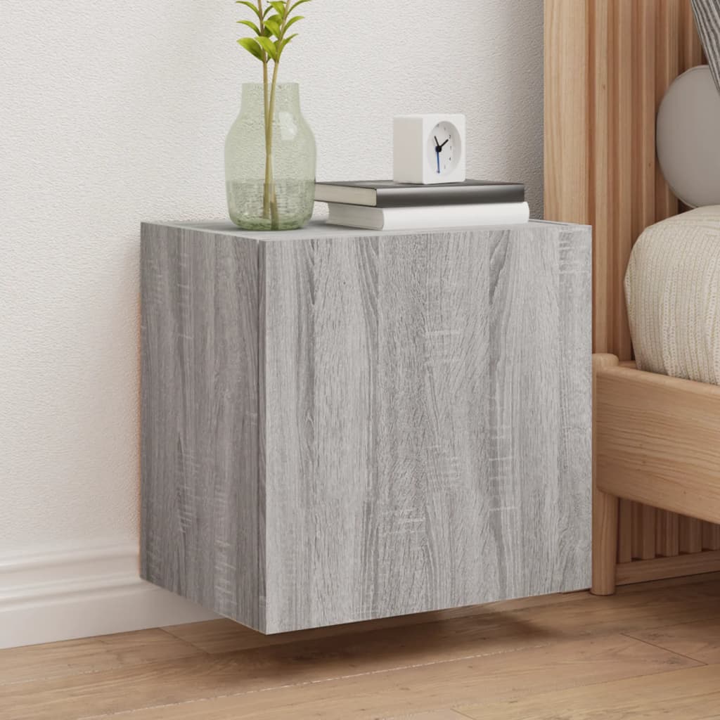 Comode TV de perete, 2 buc., gri sonoma, 40,5x30x40 cm, lemn — imaginea 14