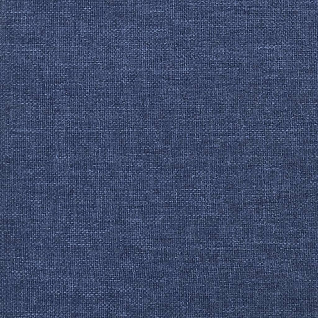Canapea extensibila cu 2 locuri, 2 perne, albastru, textil — imaginea 10
