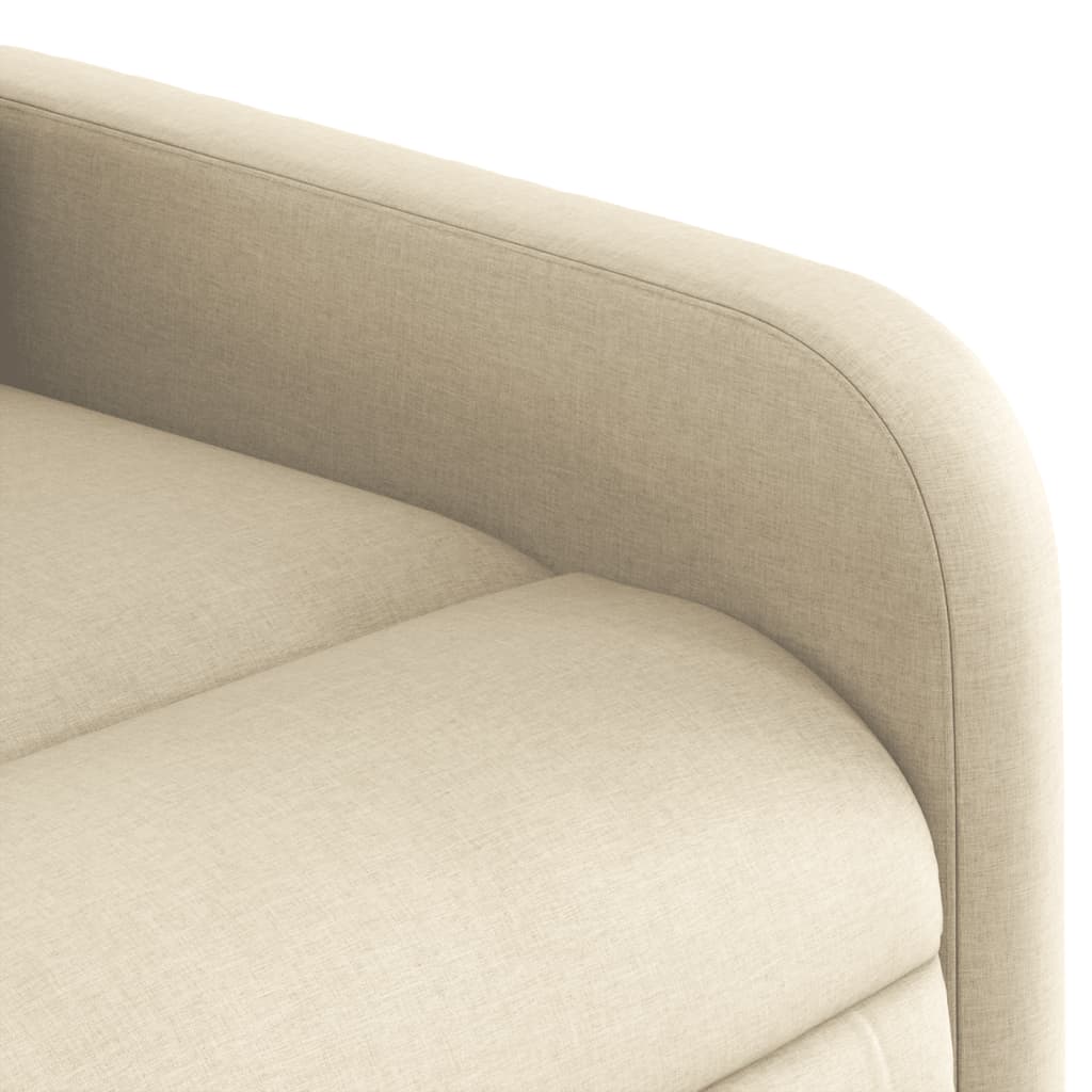 Fotoliu rabatabil, crem, material textil — imaginea 8
