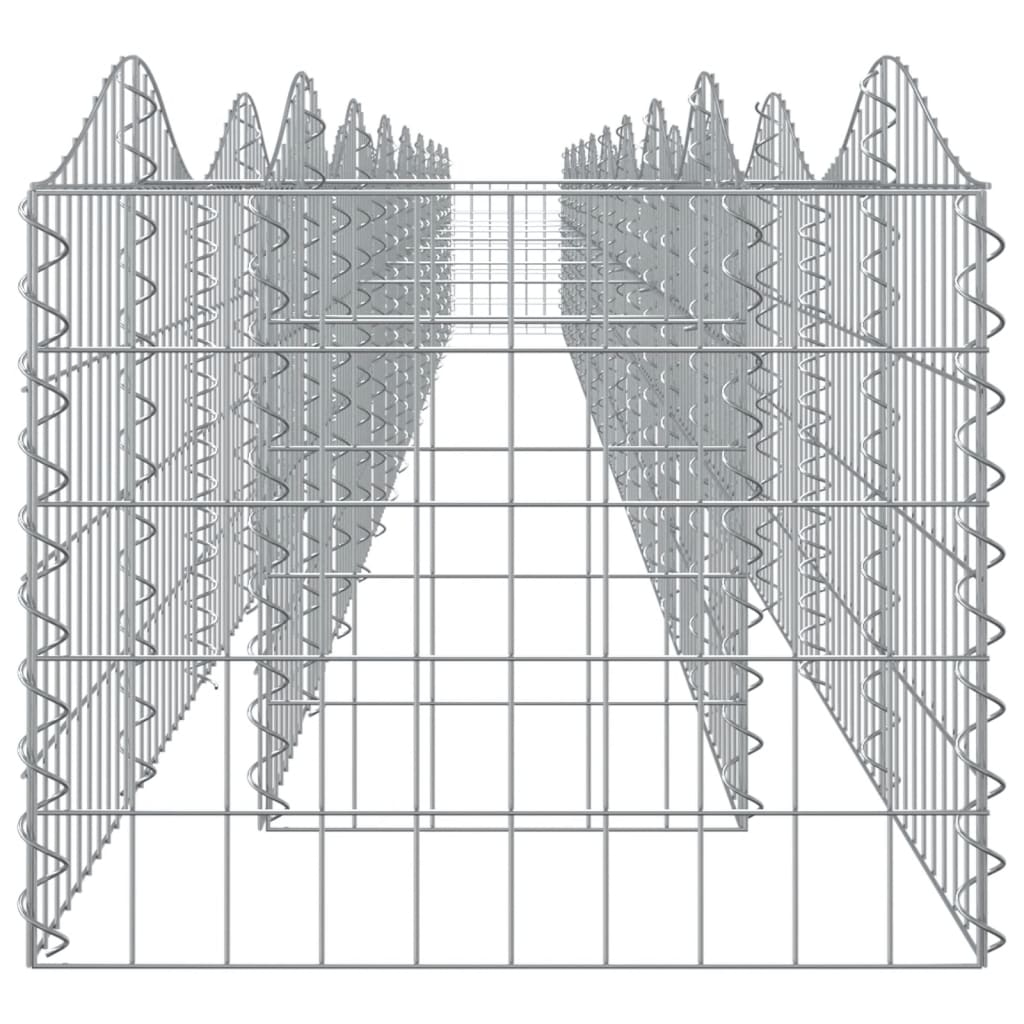 Strat inaltat cu gabion arcuit, 800x50x50 cm, fier galvanizat — imaginea 4