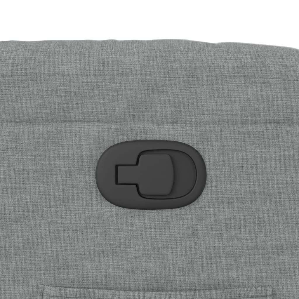 Fotoliu rabatabil, gri deschis, material textil — imaginea 9