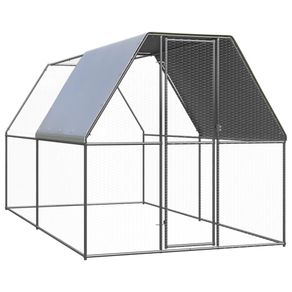 Animals & Pet Supplies Cotet de exterior pentru pasari, 2x4x2 m, otel zincat