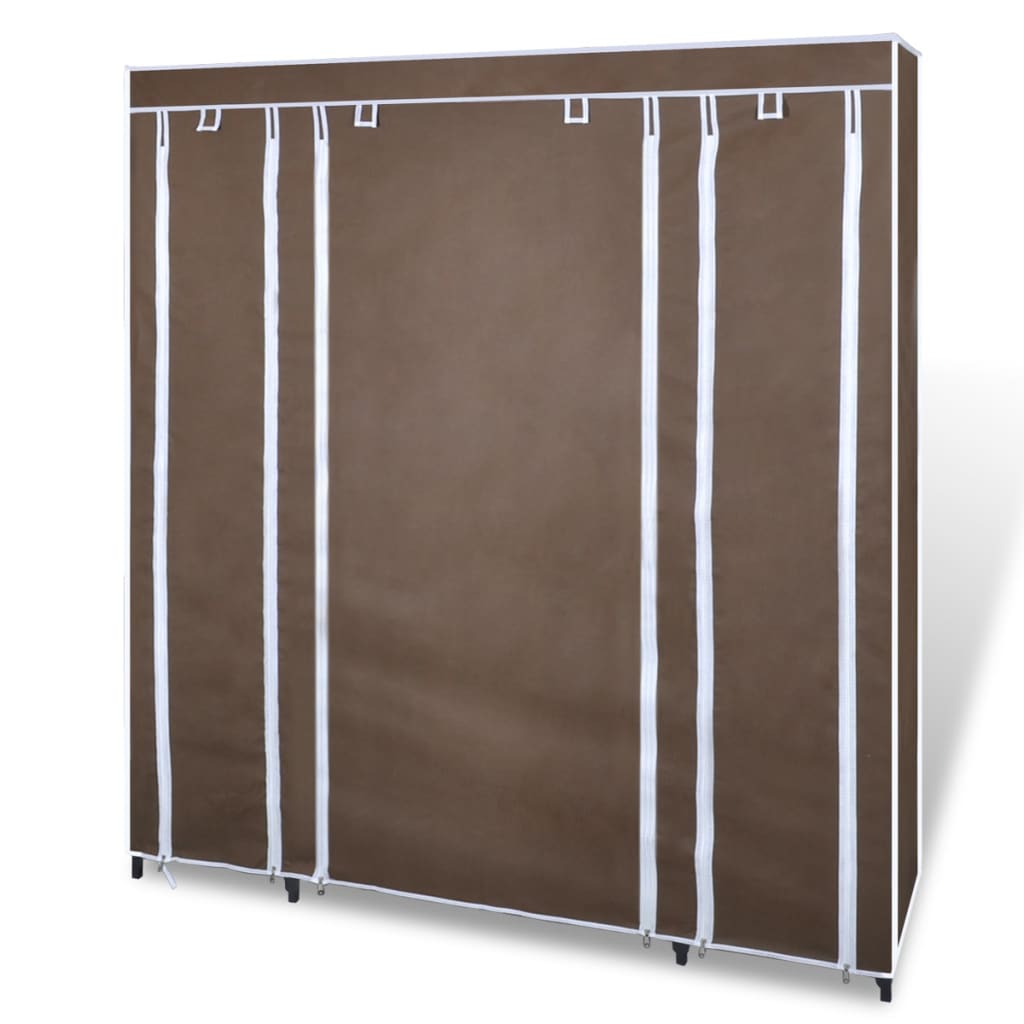Dulap material textil compartimente si tije 45x150x176 cm — imaginea 3