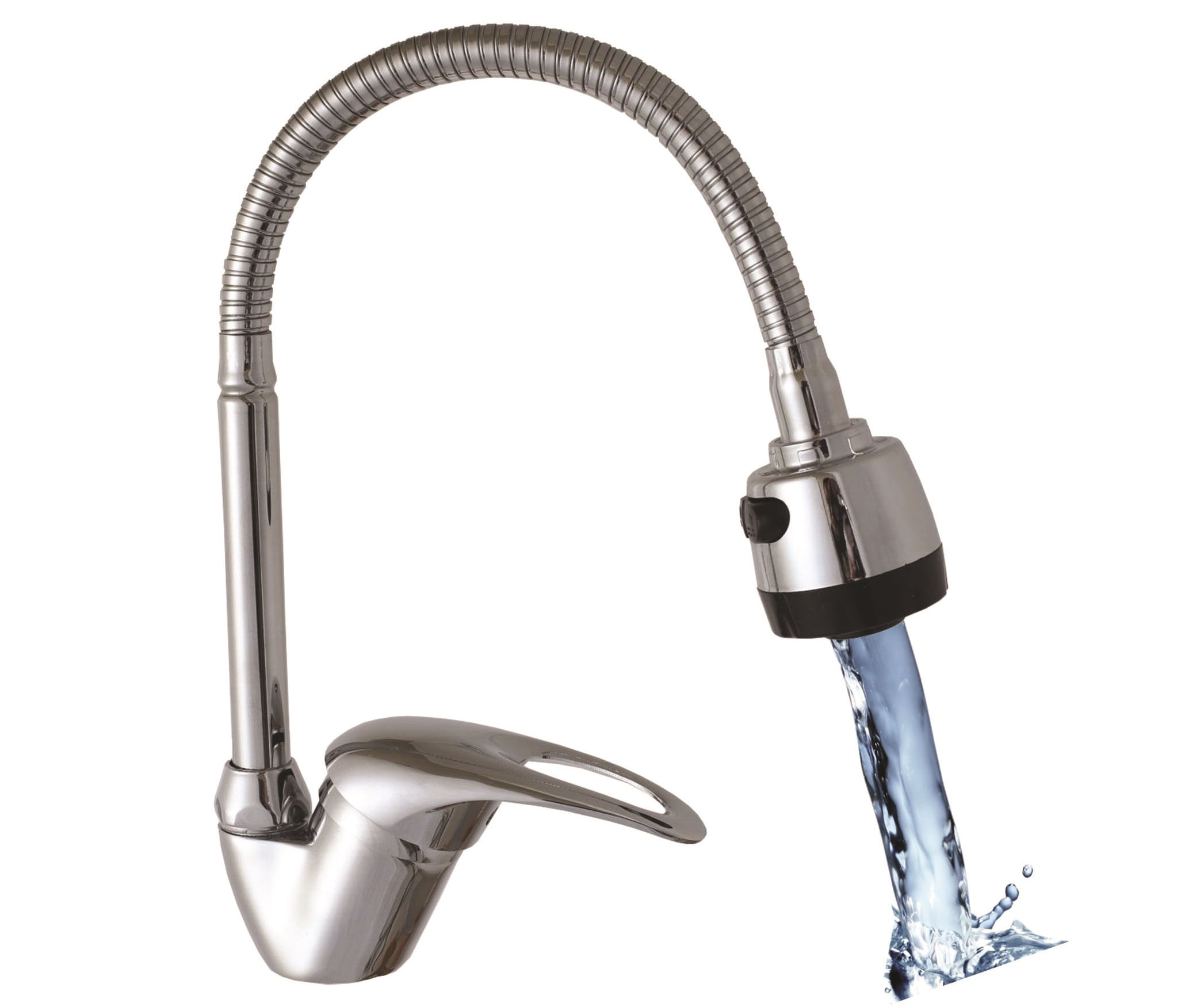 Baterie bucatarie dus flexibil, 2 jeturi, Zilan-Inox, ZLN0382