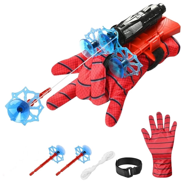 Manusa Spiderman cu ventuze,sfoara si lansator, IdeallStore®, rosu - 1 | YEO