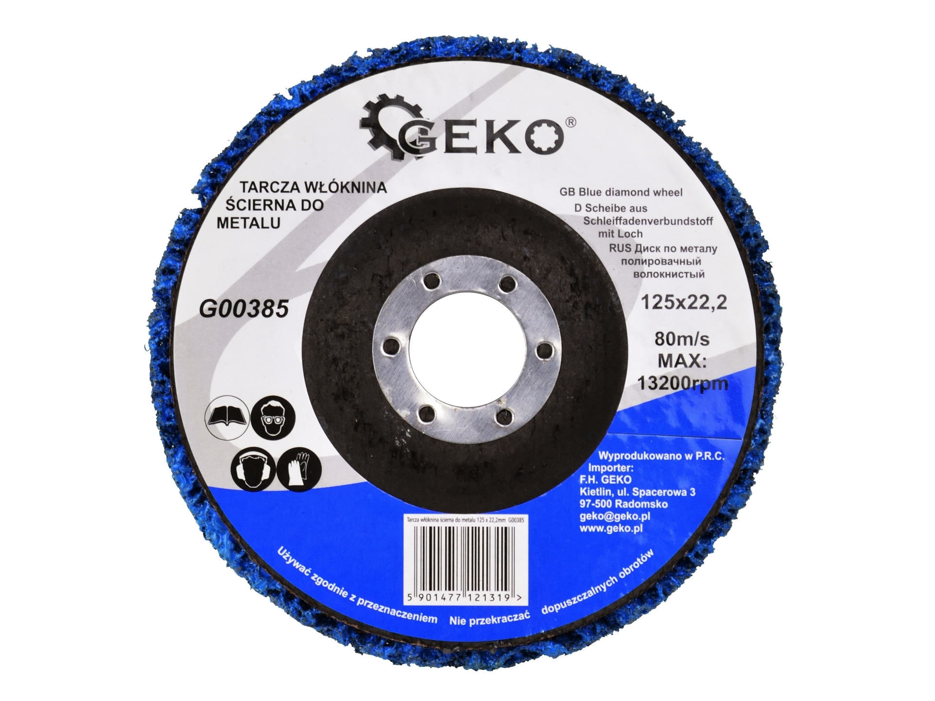 Disc abraziv pentru metal 125 x 22.2mm, Geko, G00385 - 1 | YEO