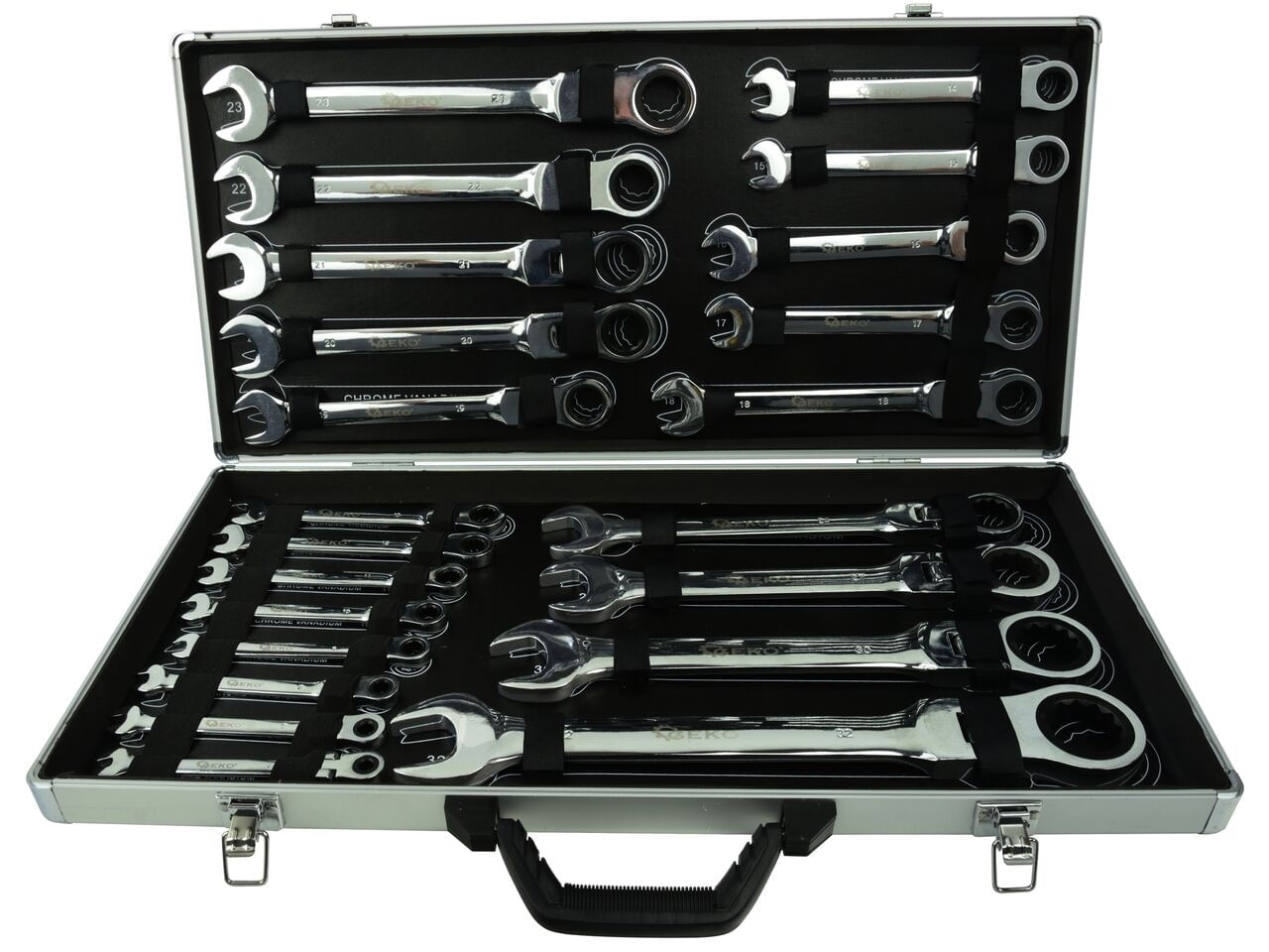 Set 22 chei combinate cu clichet flexibil 6-32mm, Geko G10342