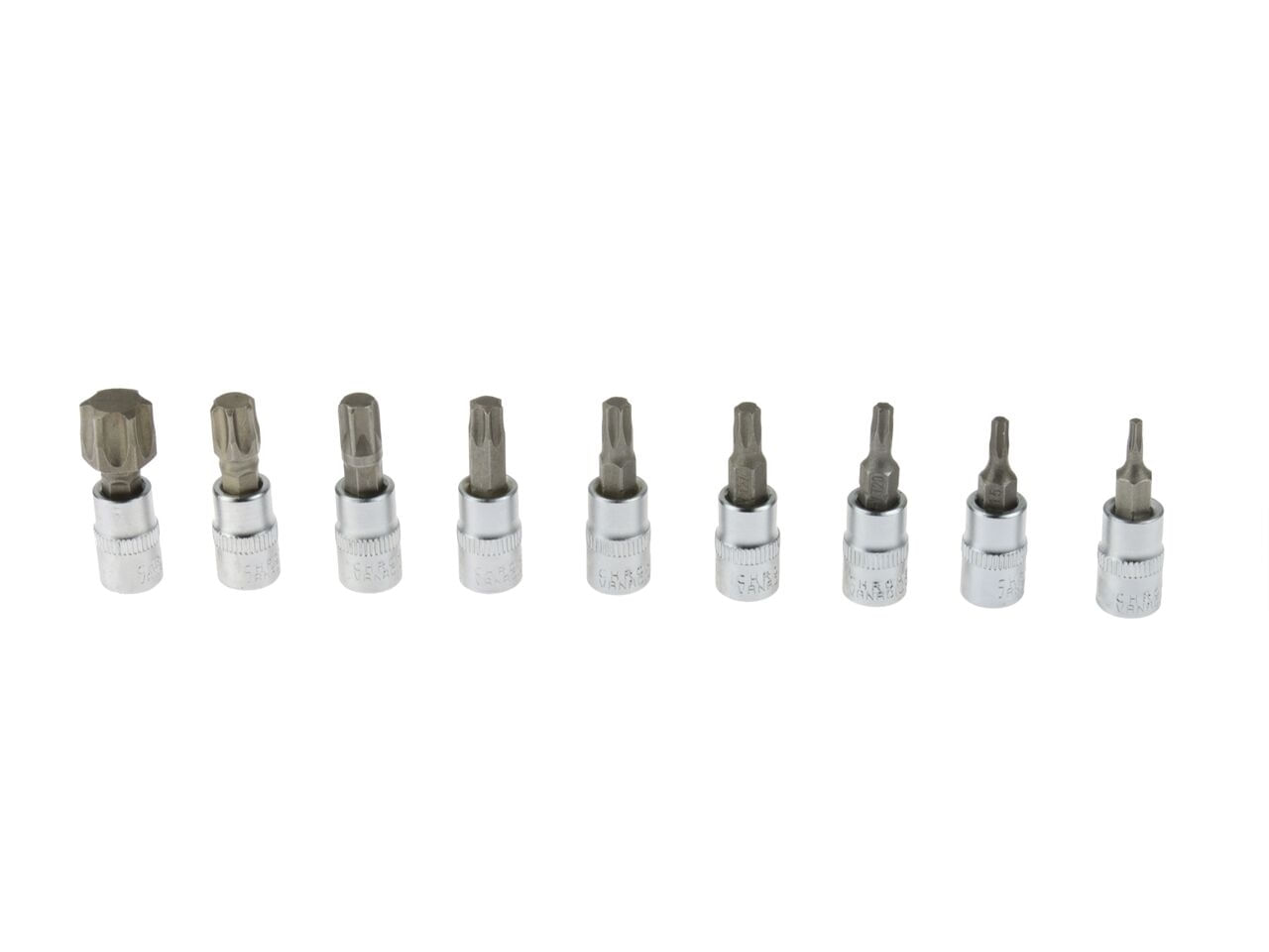 Set chei tubulare Torx 9 piese, T10-60 1/4