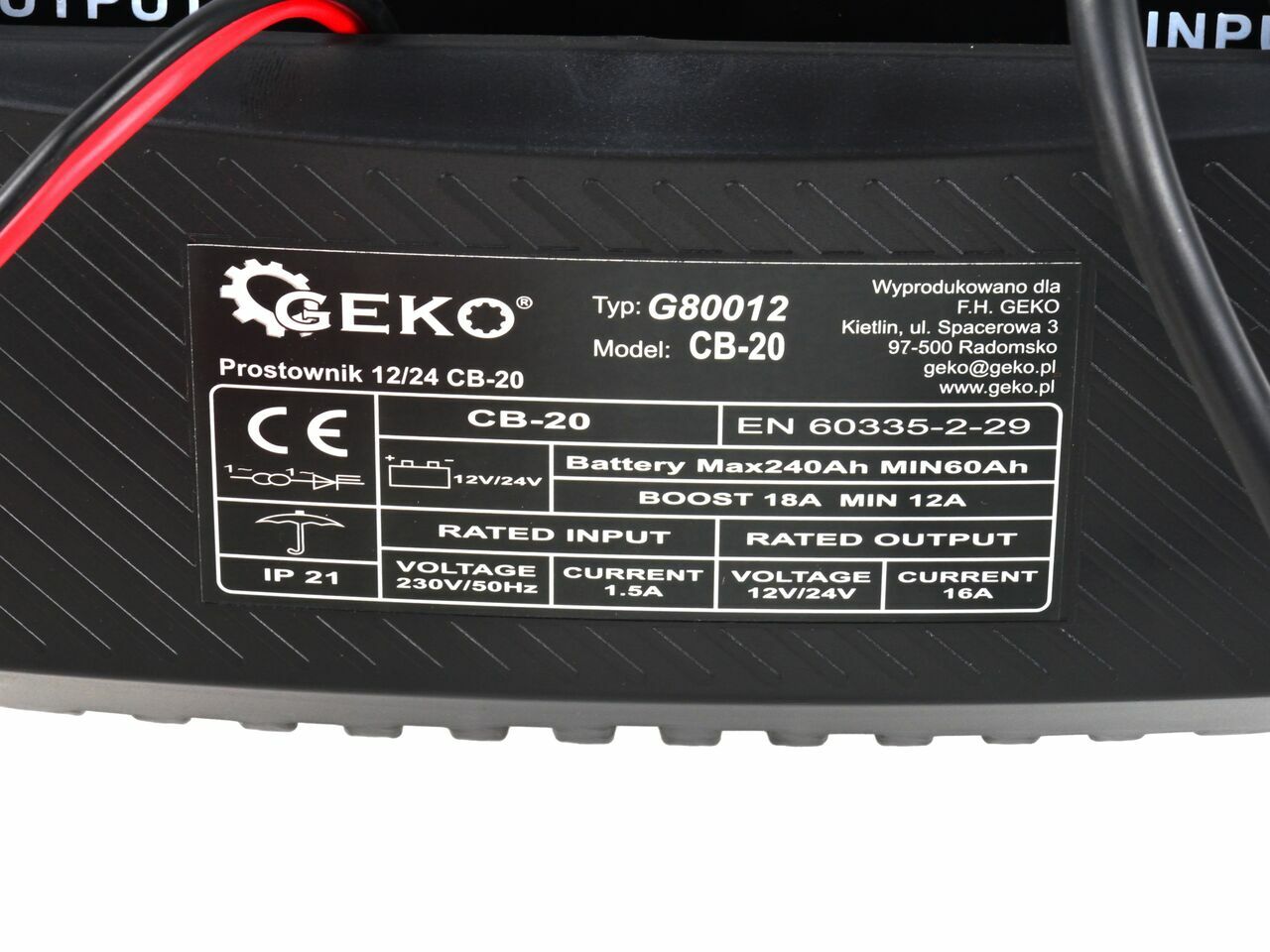 Redresor acumulatori auto 12/24V, 60-240Ah, 16A, Geko G80012 - 4 | YEO