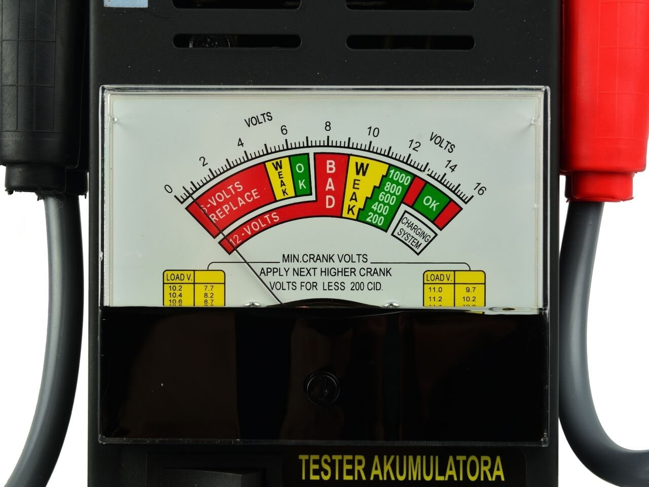 Tester analog pentru verificarea bateriilor 6/12V, Geko G80028 - 3 | YEO