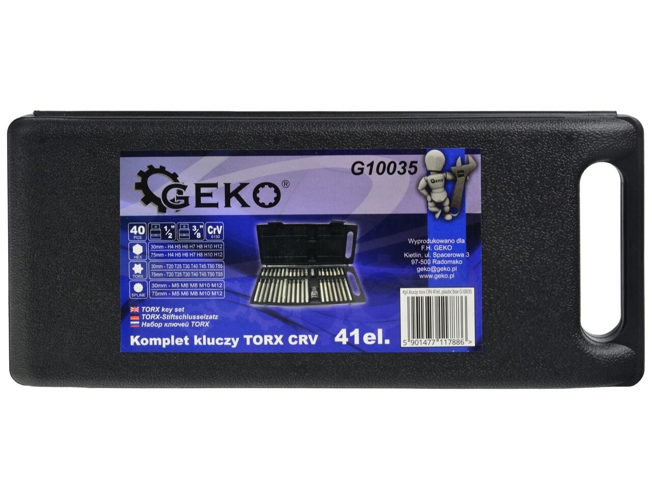 Set 40 chei torx CRV, Geko G10035 - 1 | YEO