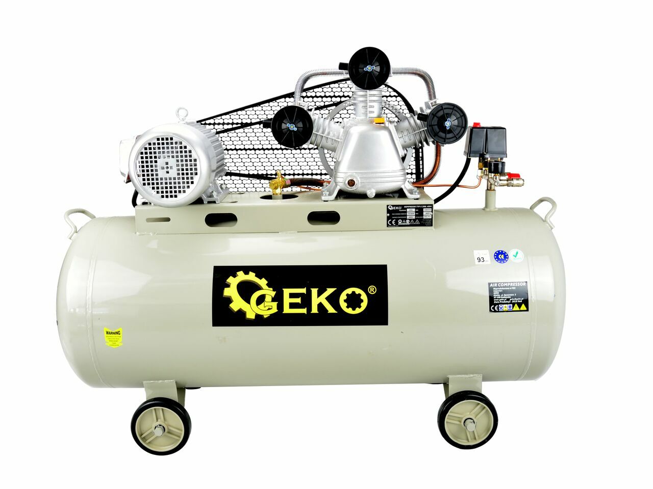 Compresor 200L, 10bar, 400V, 490l/min, 4kW, GEKO G80310 - 2 | YEO