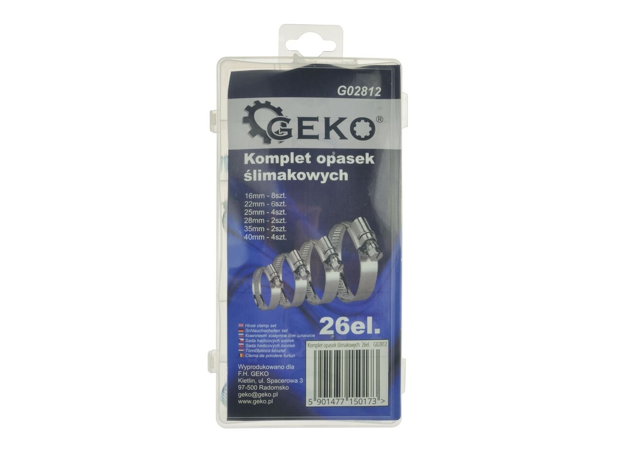 Set 26 de coliere 16-40mm, GEKO G02812 - 1 | YEO