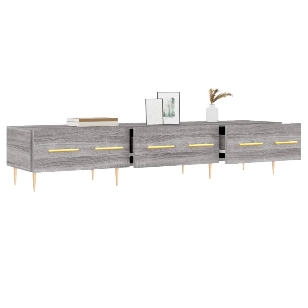 Dulap TV, stejar sonoma, 150x36x30 cm, lemn prelucrat — imaginea 16