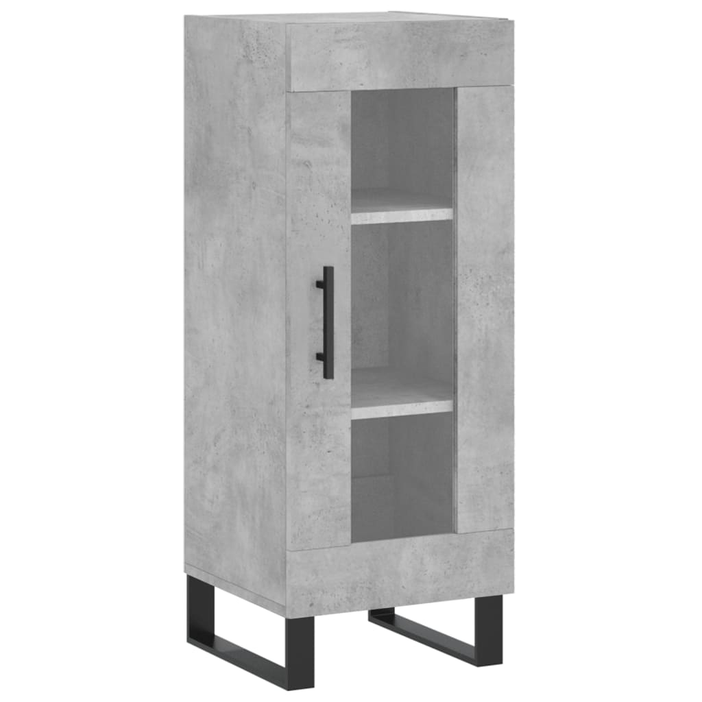 Servanta, gri beton, 34,5x34x90 cm, lemn compozit — imaginea 13