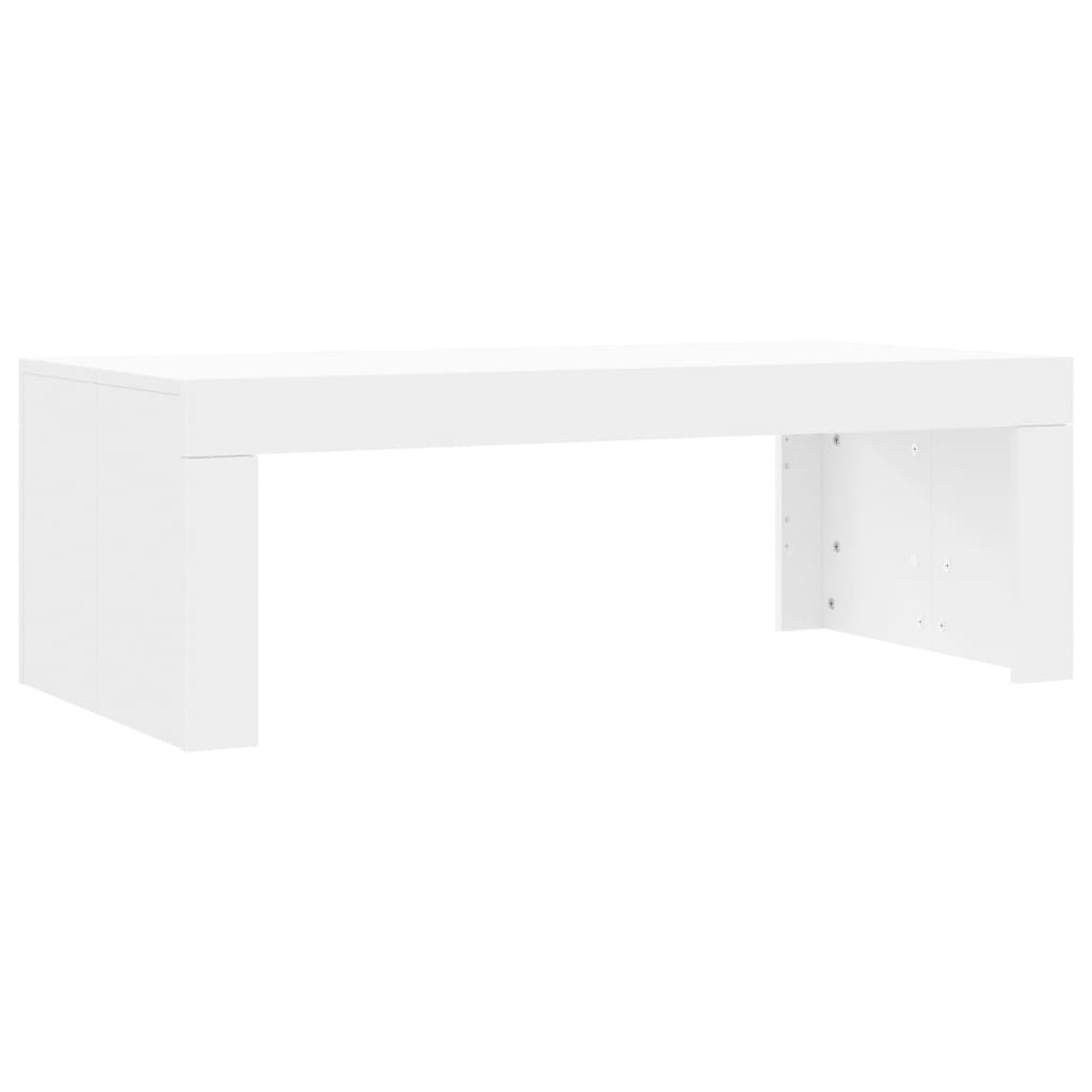 Masuta de cafea, alb, 102x50x36 cm, lemn prelucrat — imaginea 10