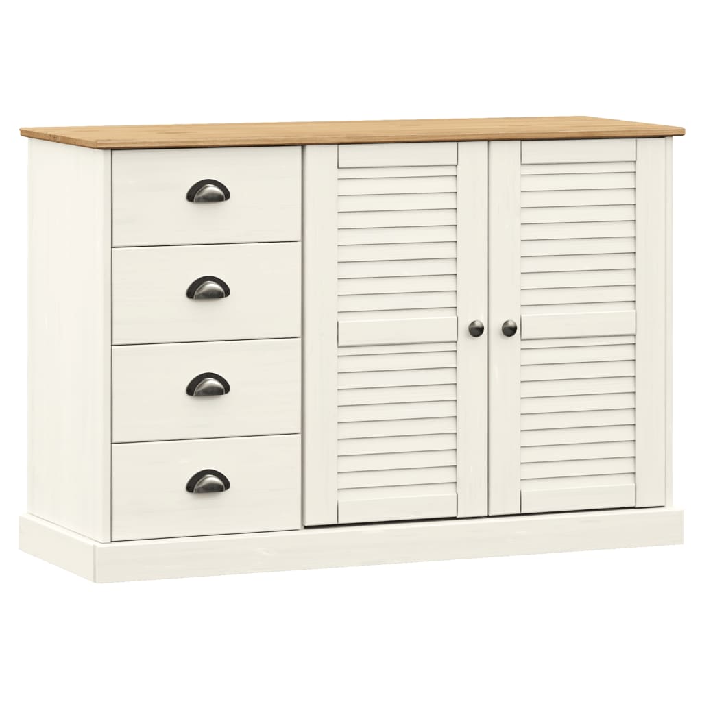 Servanta cu sertare VIGO, 113x40x75 cm, alb, lemn masiv de pin — imaginea 11