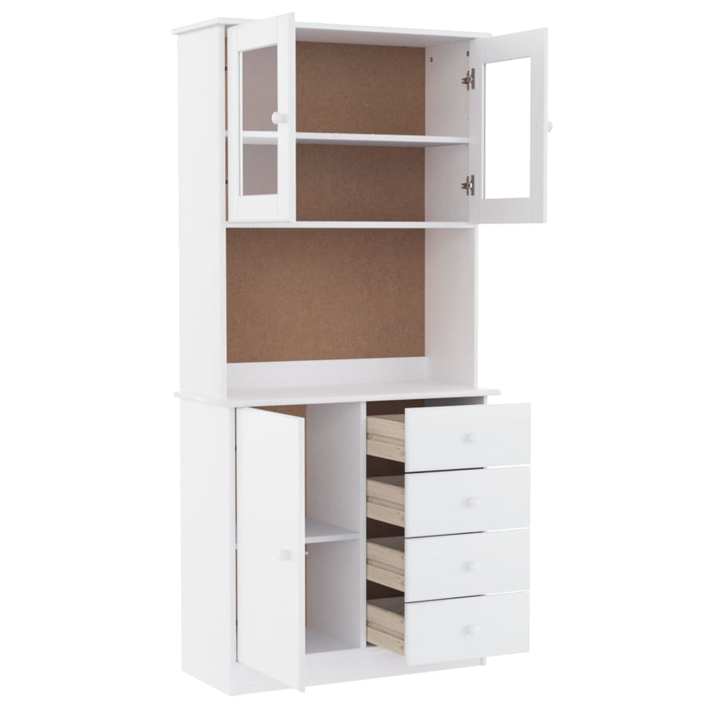 Dulap inalt ALTA, alb, 77x35x165 cm, lemn masiv de pin — imaginea 18
