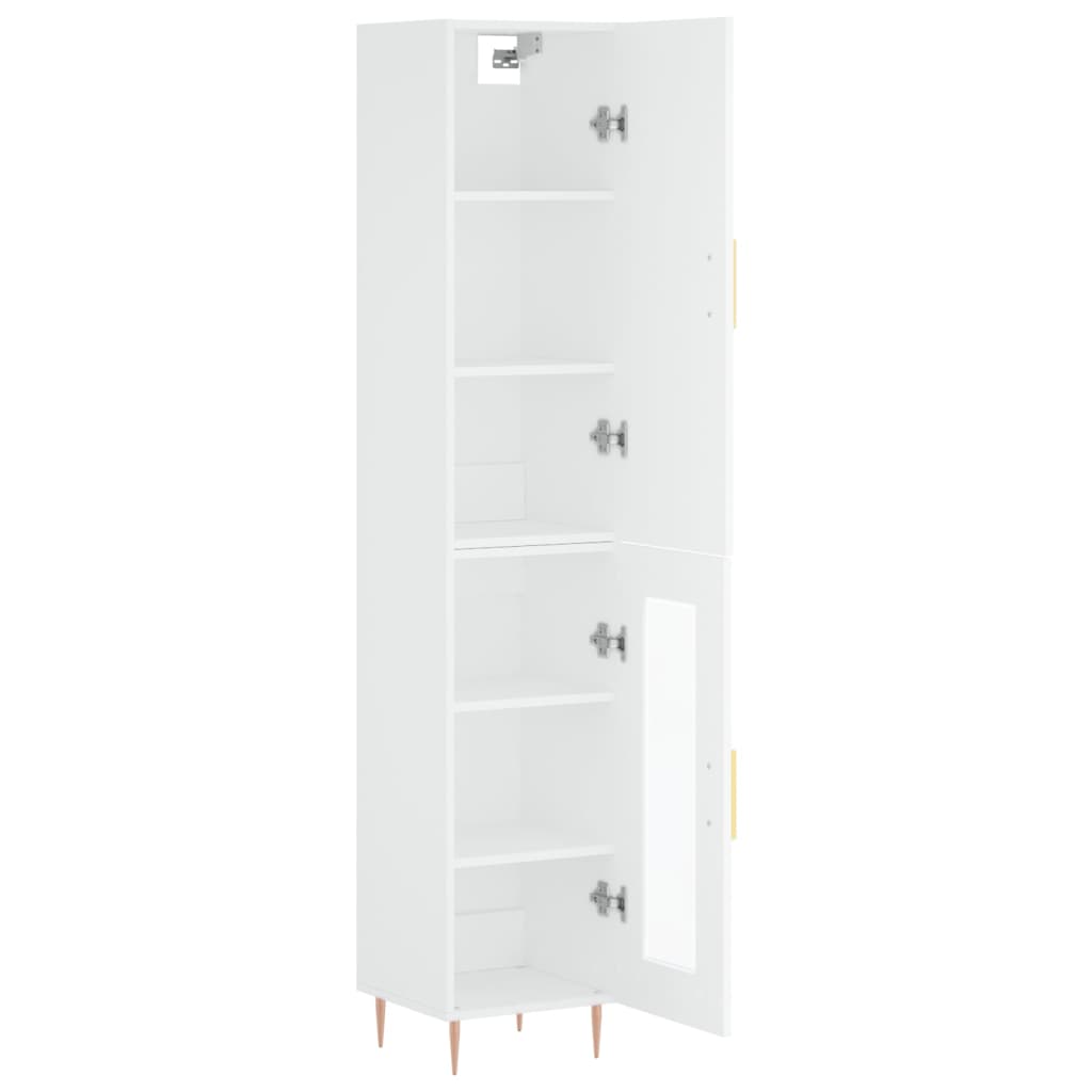 Dulap inalt, alb, 34,5x34x180 cm, lemn prelucrat — imaginea 16