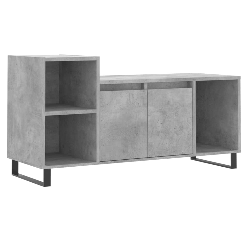 Comoda TV, gri beton, 100x35x55 cm, lemn prelucrat — imaginea 13
