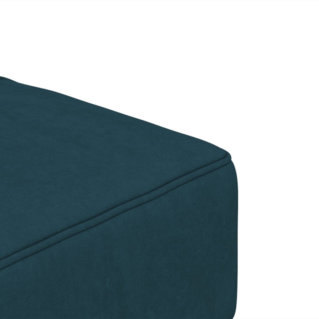Canapea extensibila cu 2 locuri, 2 perne, albastru, catifea — imaginea 9
