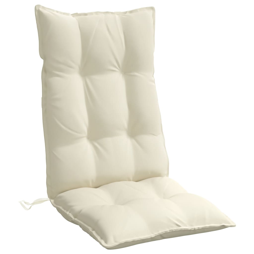 Perne scaun cu spatar inalt, 4 buc, crem, tesatura Oxford - 3 | YEO