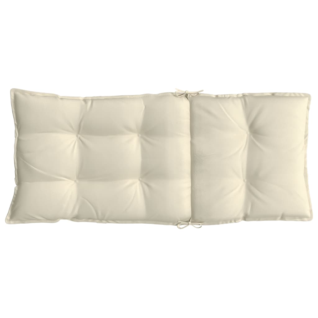Perne scaun cu spatar inalt, 4 buc, crem, tesatura Oxford - 5 | YEO