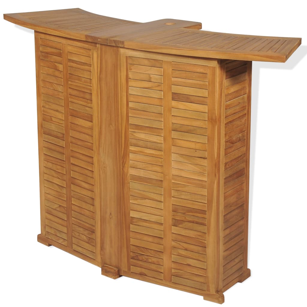 Set de bar cu scaune pliabile, 3 piese, lemn masiv de tec — imaginea 16