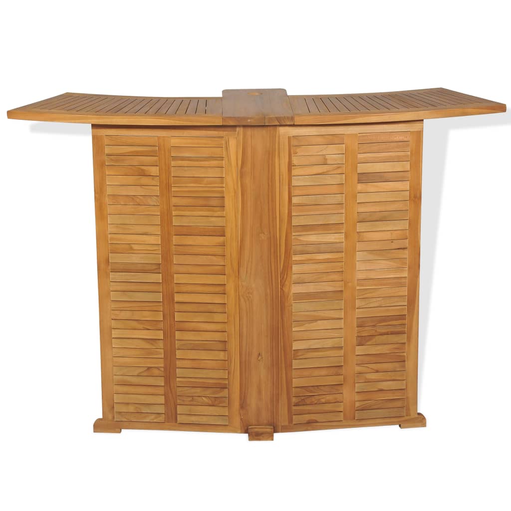 Set de bar cu scaune pliabile, 3 piese, lemn masiv de tec — imaginea 18