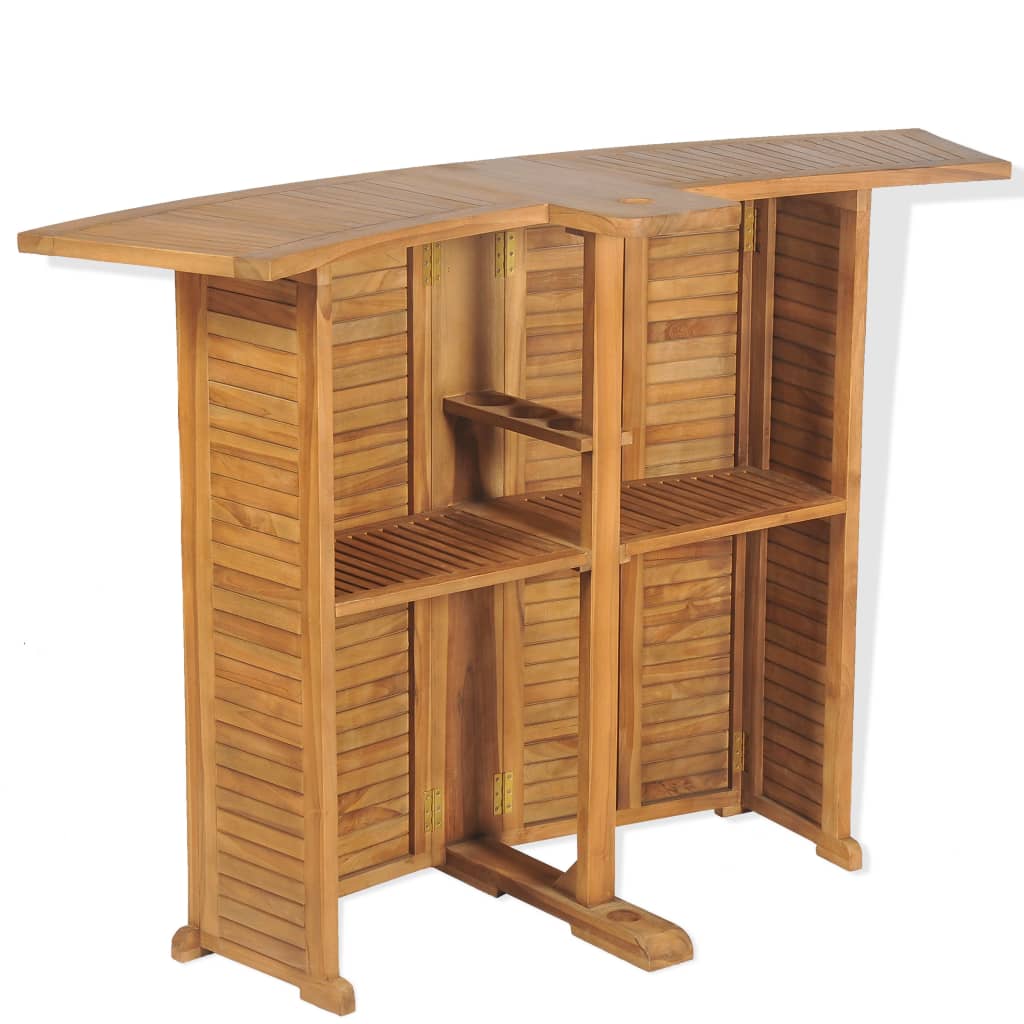 Set de bar cu scaune pliabile, 3 piese, lemn masiv de tec — imaginea 19