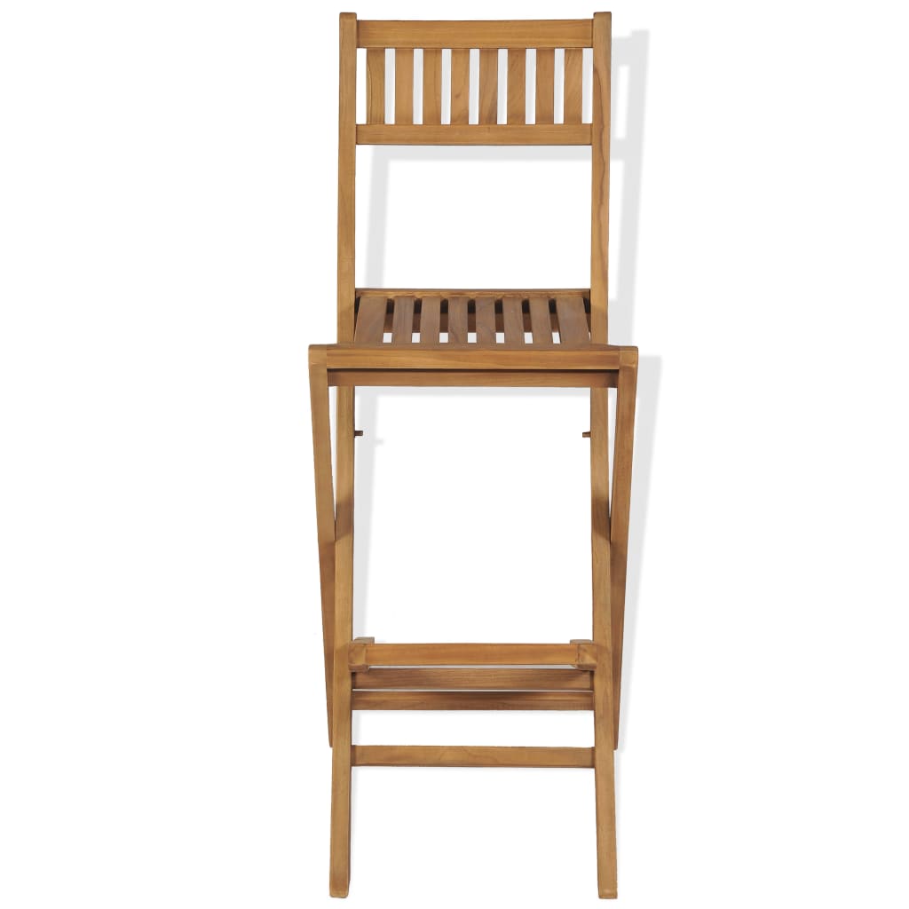 Set de bar cu scaune pliabile, 3 piese, lemn masiv de tec — imaginea 21