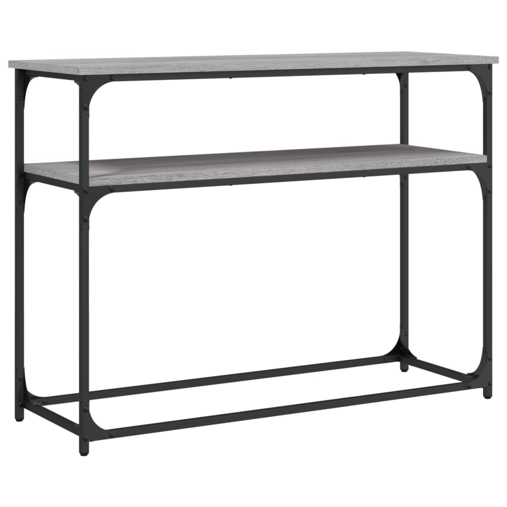 Masuta consola, gri sonoma, 100x35,5x75 cm, lemn prelucrat — imaginea 11