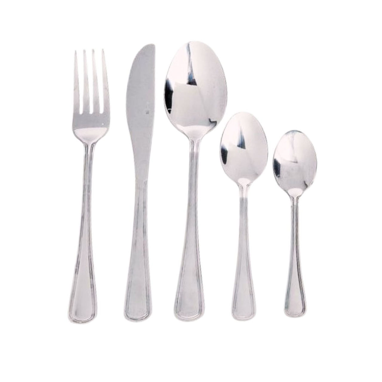 Set tacamuri inox, 30 piese, 6 persoane, cu lingurite cafea, DOMOTTI London