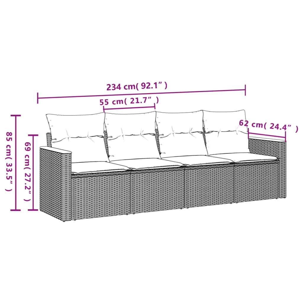 Set mobilier de gradina cu perne - 2 | YEO