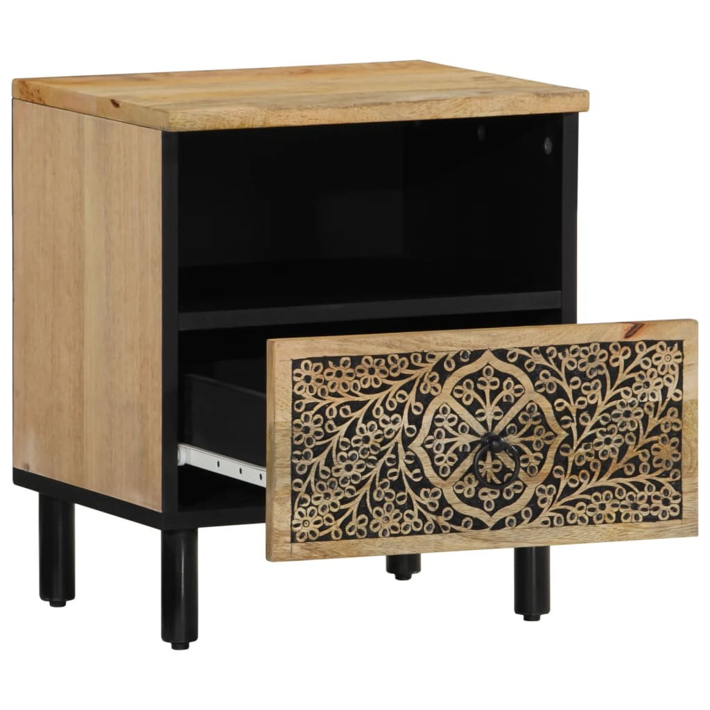 Noptiere, 2 buc., 40x33x46 cm, lemn masiv de acacia — imaginea 4