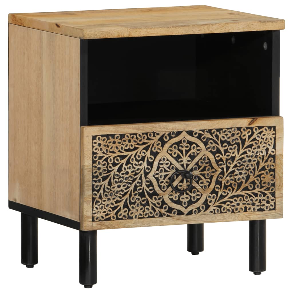 Noptiere, 2 buc., 40x33x46 cm, lemn masiv de acacia — imaginea 5