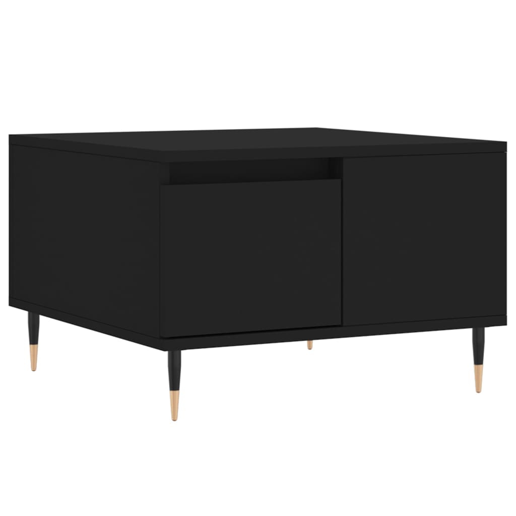 Masuta de cafea, negru, 55x55x36,5 cm, lemn prelucrat — imaginea 12