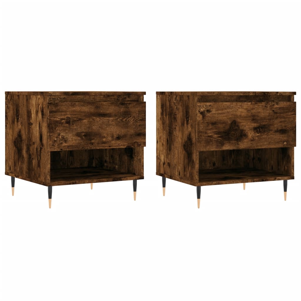 Masute de cafea 2 buc. stejar fumuriu 50x46x50 cm lemn compozit — imaginea 13