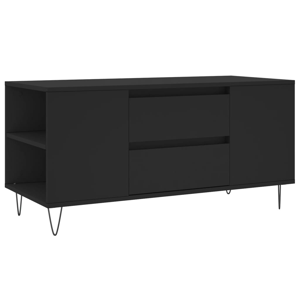 Masuta de cafea, negru, 102x44,5x50 cm, lemn prelucrat — imaginea 13
