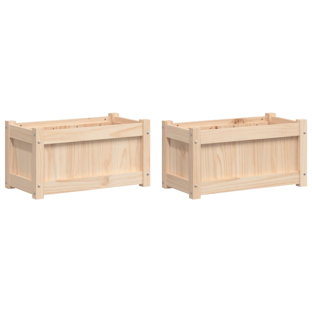 Jardiniere de gradina, 2 buc., lemn masiv de pin — imaginea 17