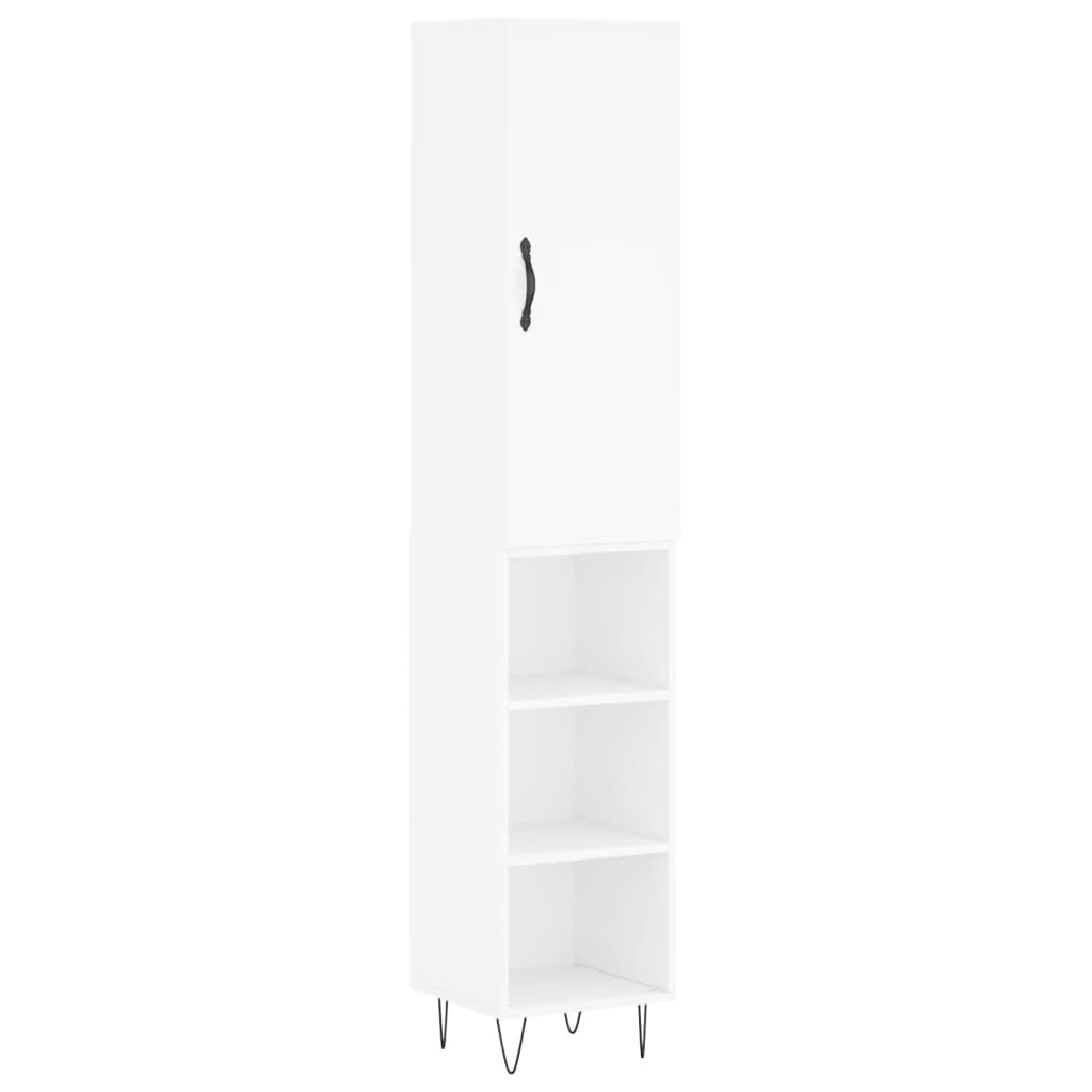 Dulap inalt, alb, 34,5x34x180 cm, lemn prelucrat — imaginea 13